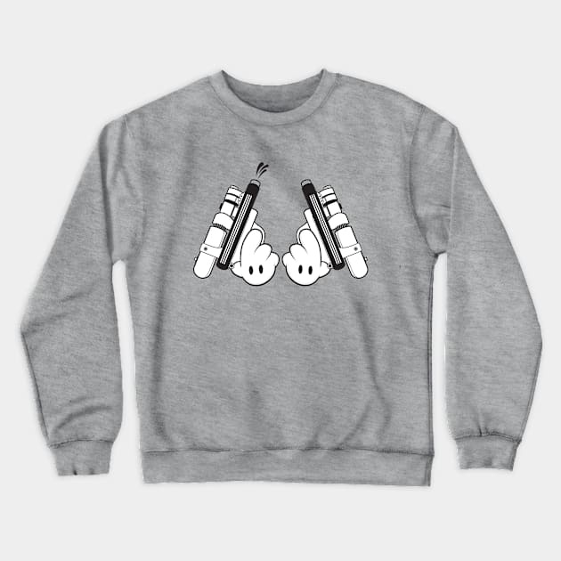 Toon Water Pistols Crewneck Sweatshirt by Woah_Jonny